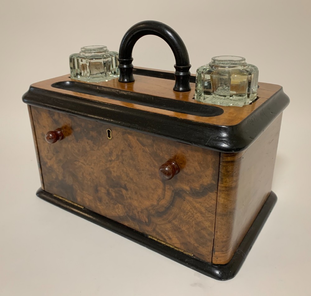 Victorian Walnut Desktop Stationery Box View XII