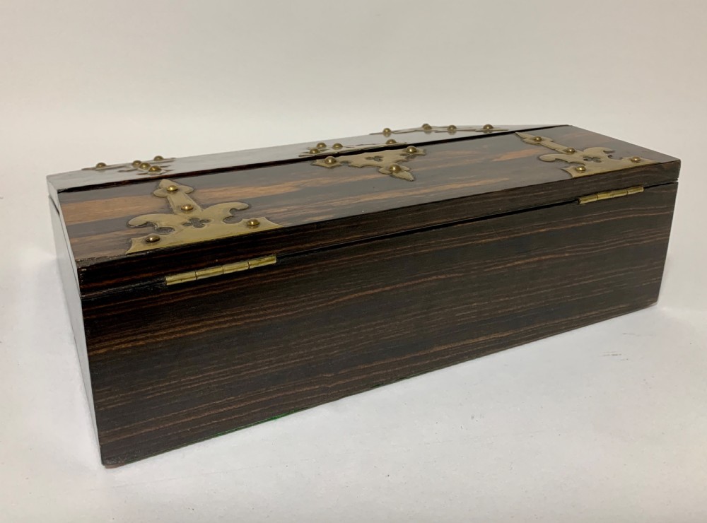 Victorian Coromandel Brass Bound Writing Slope View III