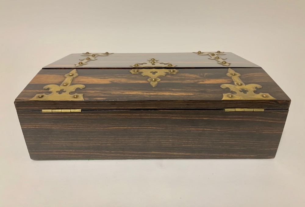 Victorian Coromandel Brass Bound Writing Slope View IV