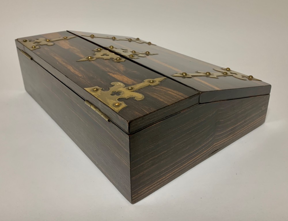 Victorian Coromandel Brass Bound Writing Slope View V