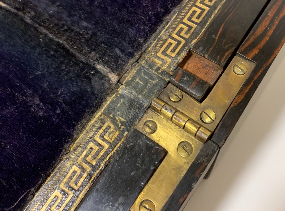 Victorian Coromandel Brass Bound Writing Slope View XIV