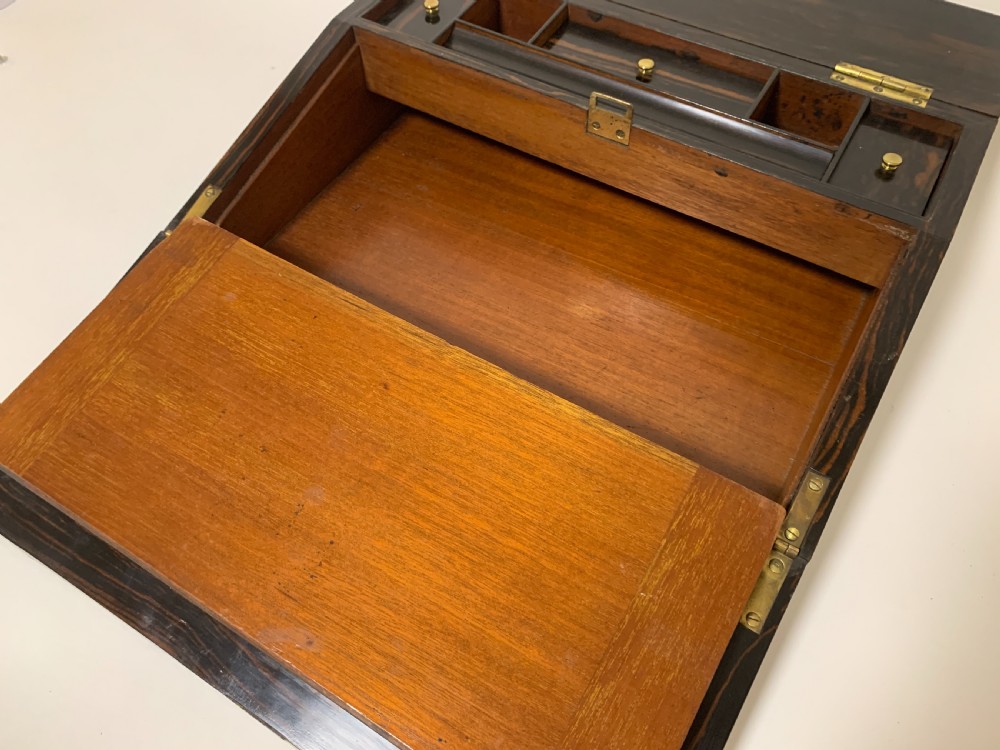 Victorian Coromandel Brass Bound Writing Slope View XV