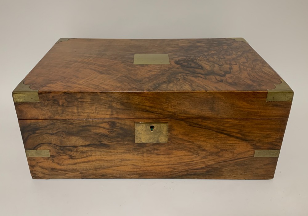 Victorian Walnut Writing Slope Box View XI