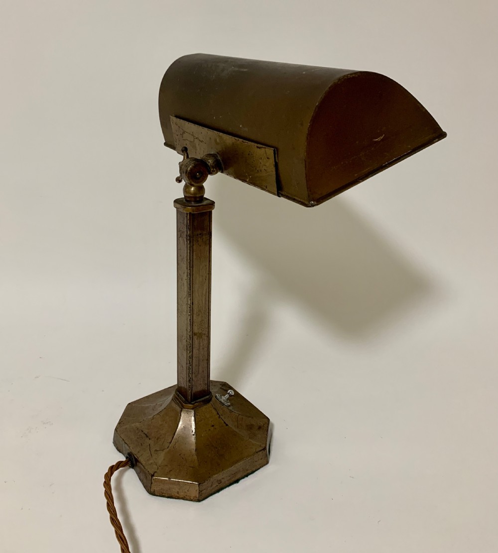 Antique Bankers Style Desk Lamp View V
