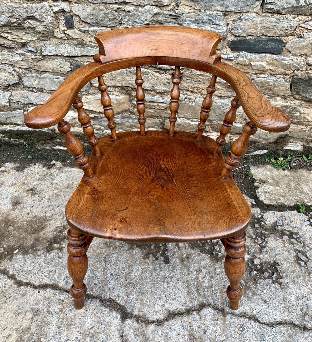 Antique Elm Captains Chair View III
