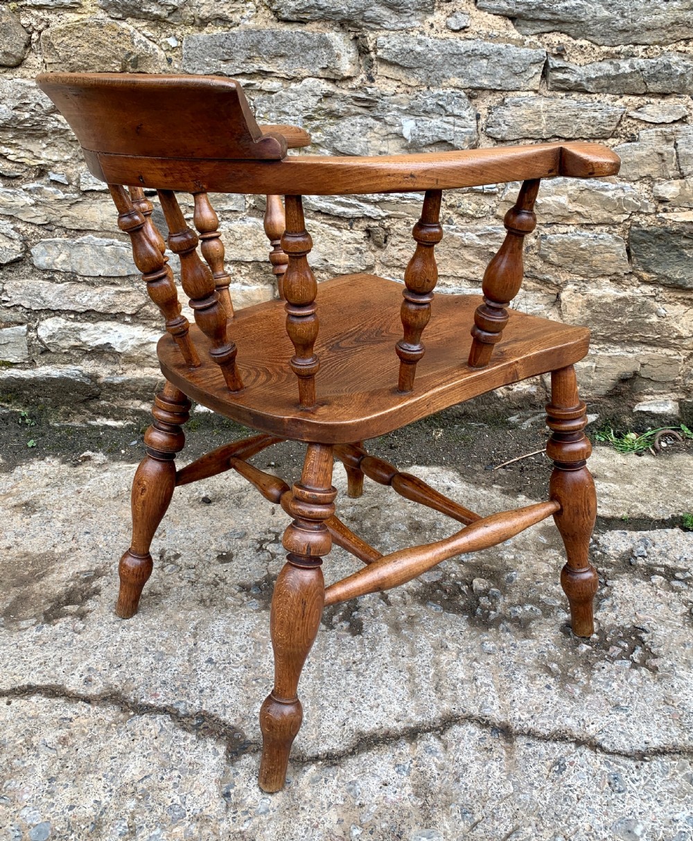 Antique Elm Captains Chair View IV