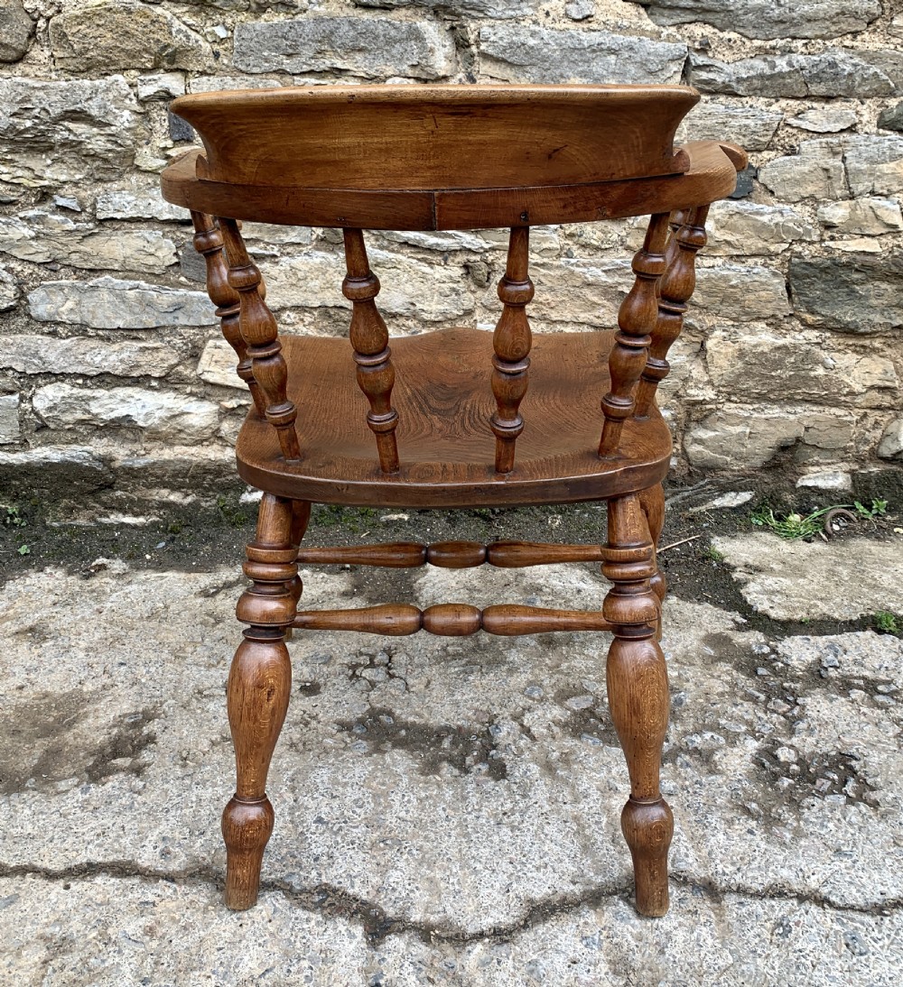 Antique Elm Captains Chair View VI