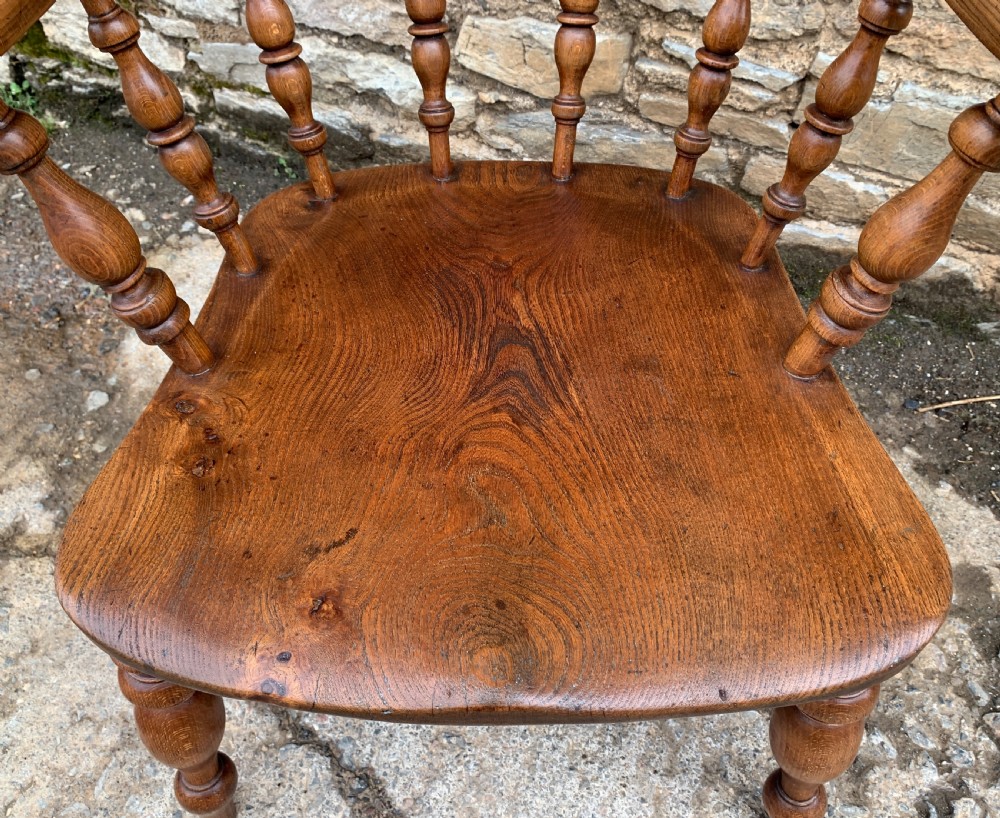 Antique Elm Captains Chair View VIII