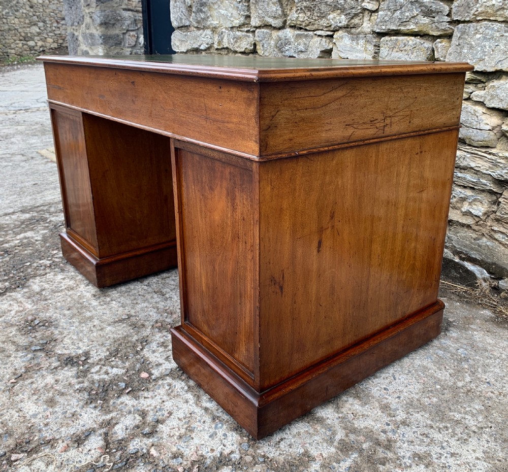 Victorian Mahogany Pedestal Writing Desk View X