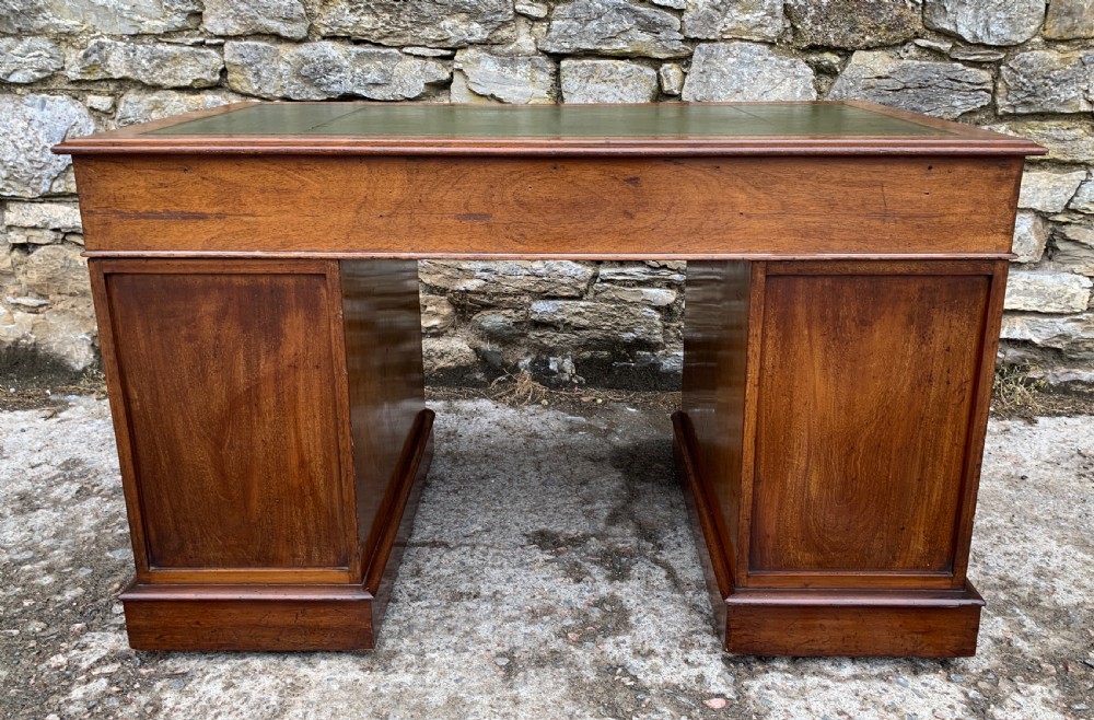Victorian Mahogany Pedestal Writing Desk View XV