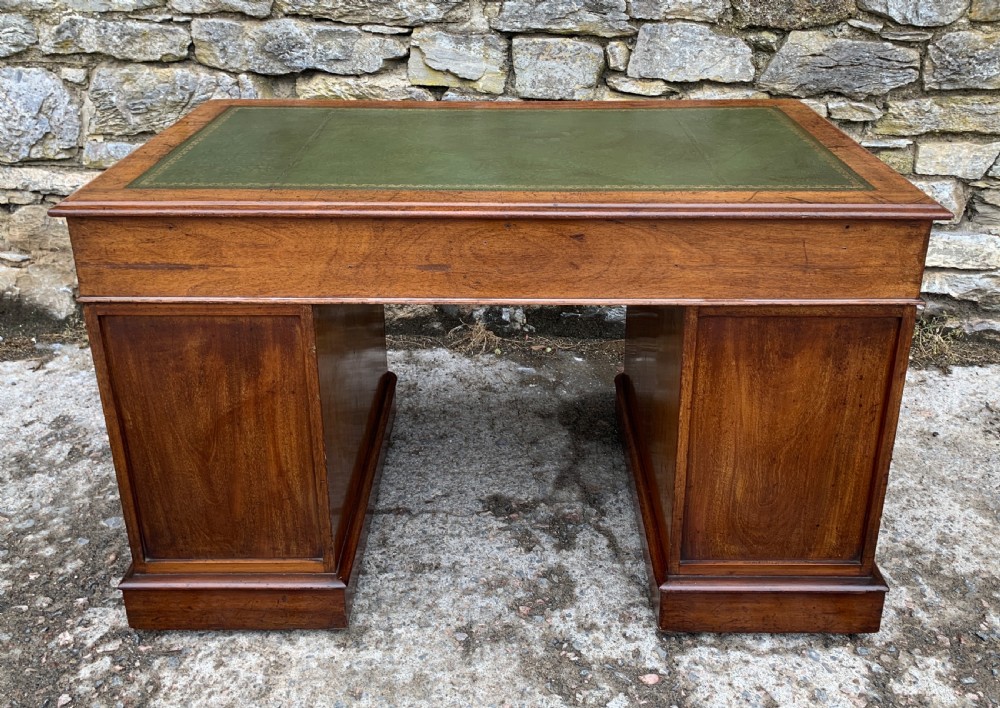 Victorian Mahogany Pedestal Writing Desk View XVII