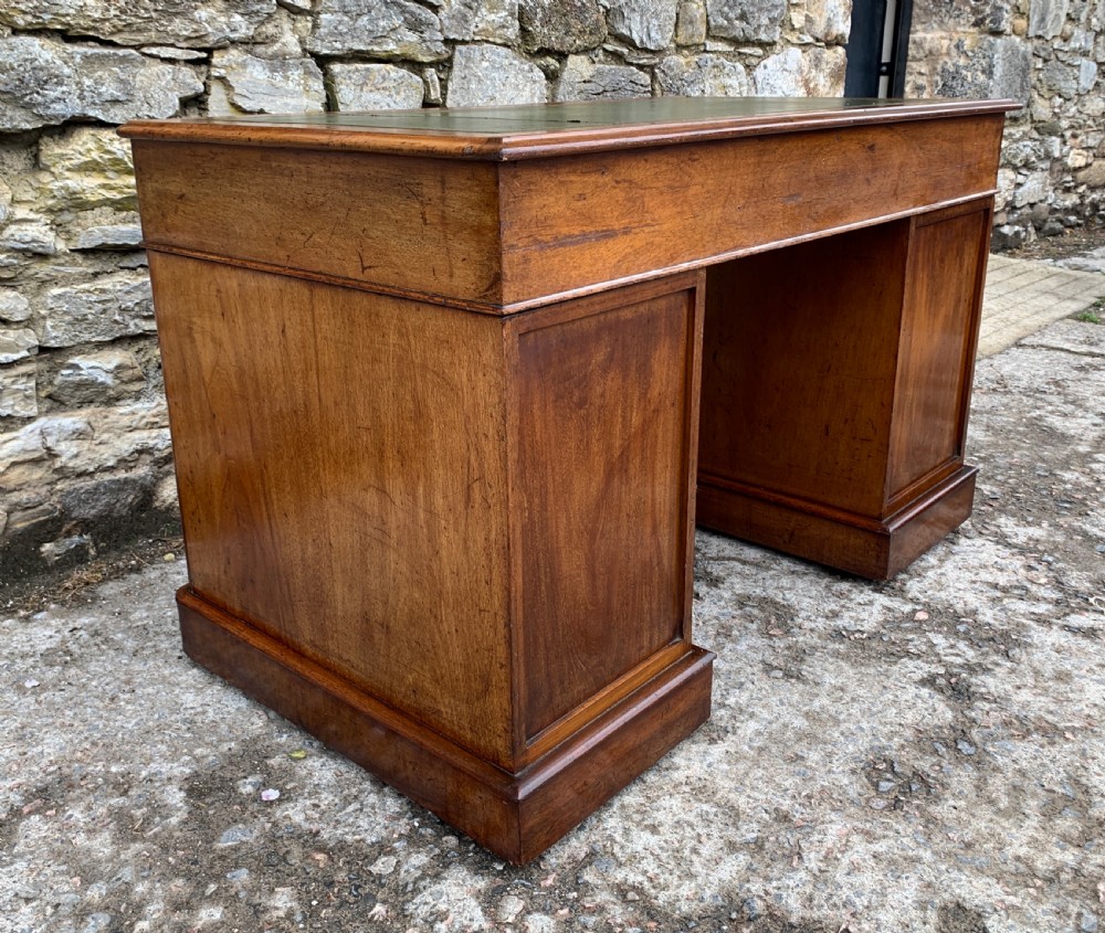 Victorian Mahogany Pedestal Writing Desk View XX