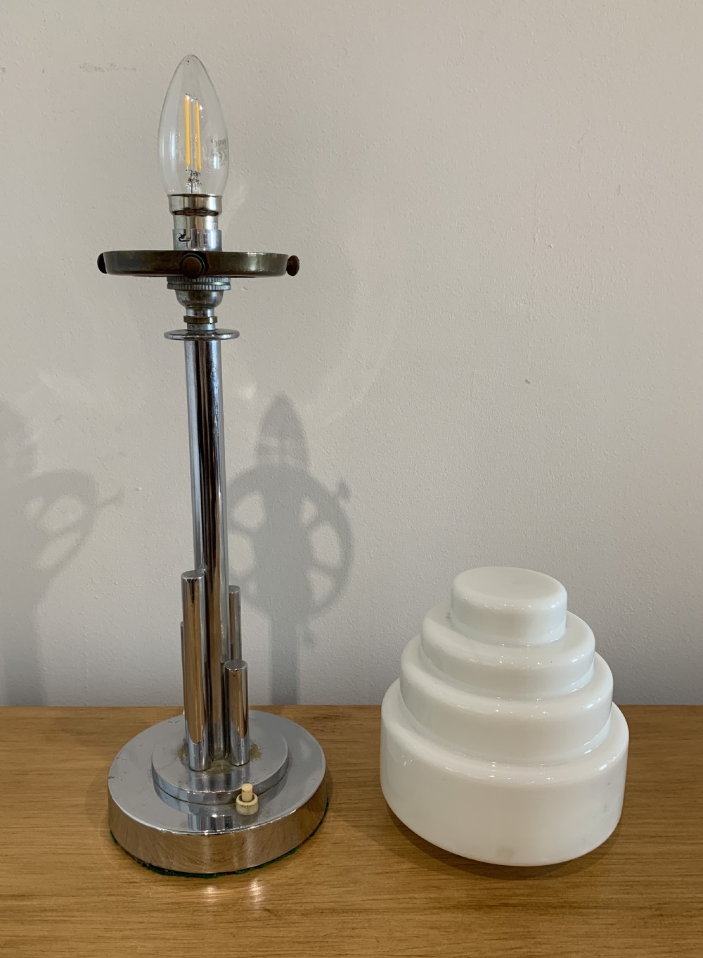 Art Deco Chrome Table Lamp View X