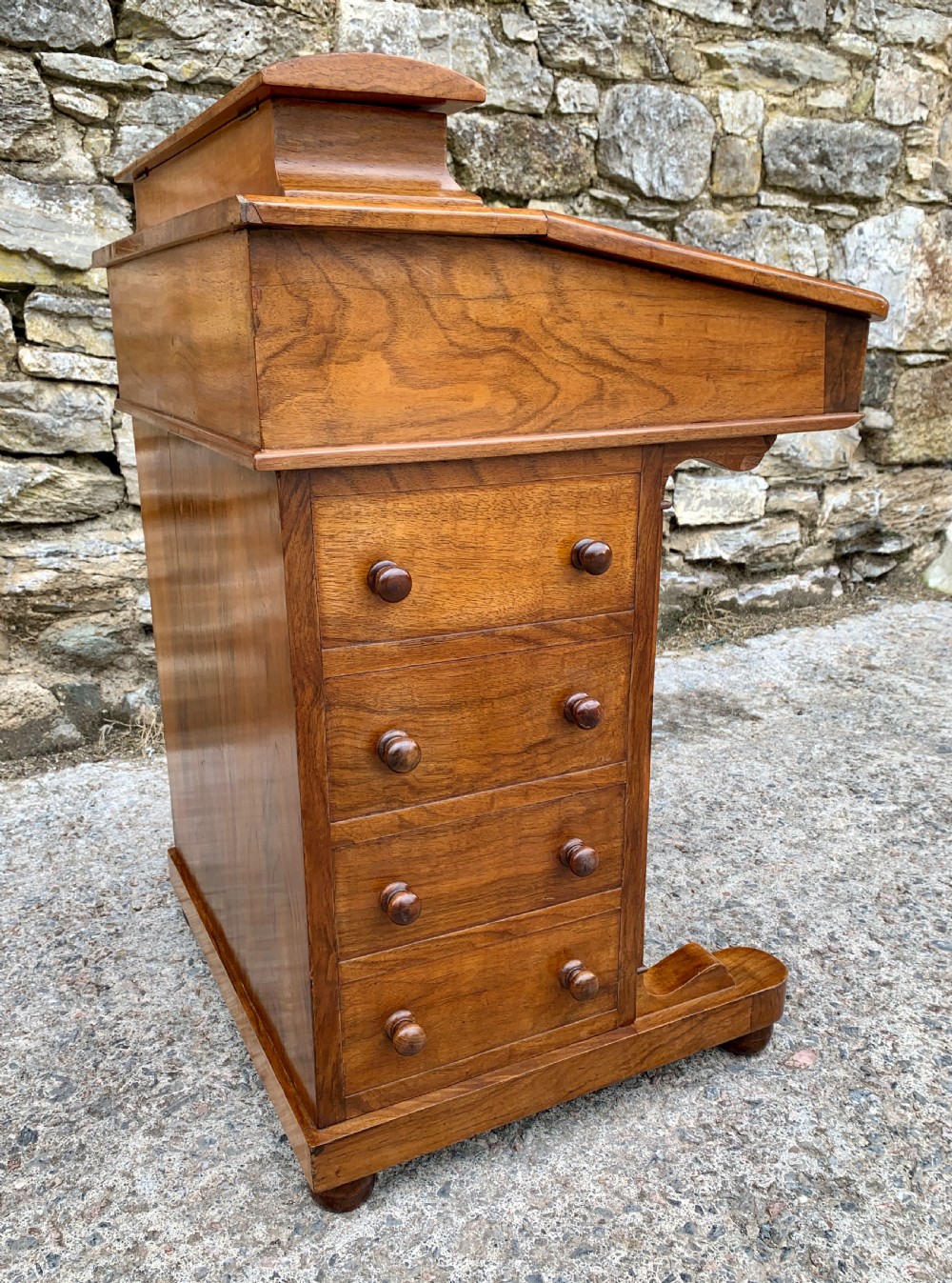 Victorian Burr Walnut Davenport View VII