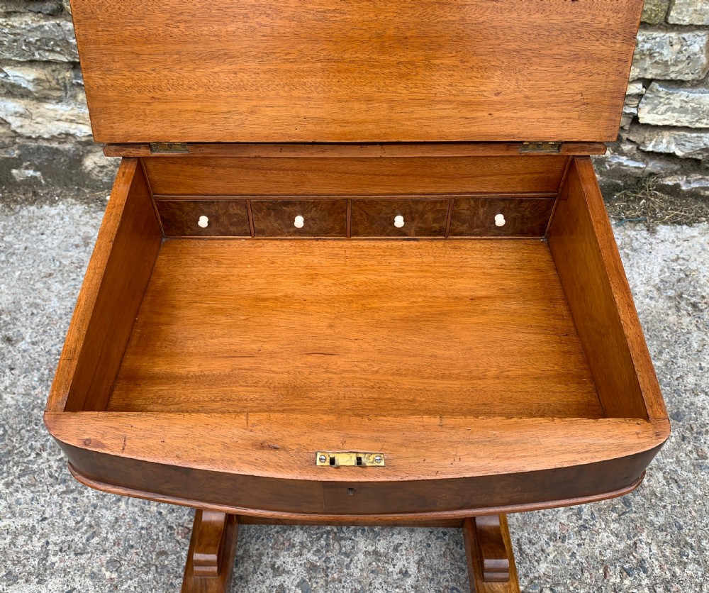 Victorian Burr Walnut Davenport View IX
