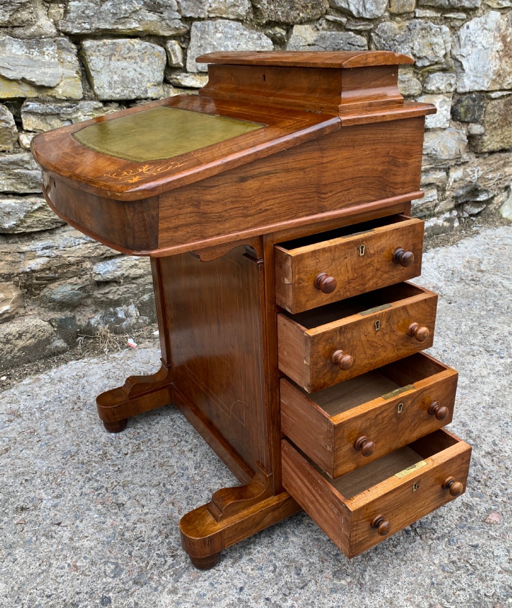Victorian Burr Walnut Davenport View X