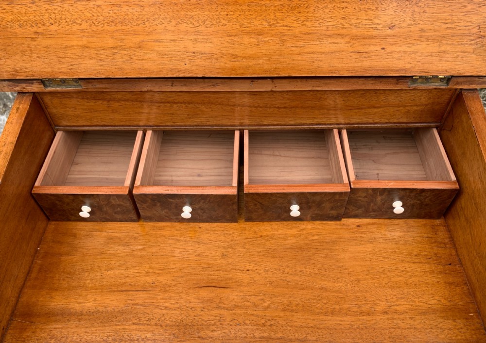 Victorian Burr Walnut Davenport View XII