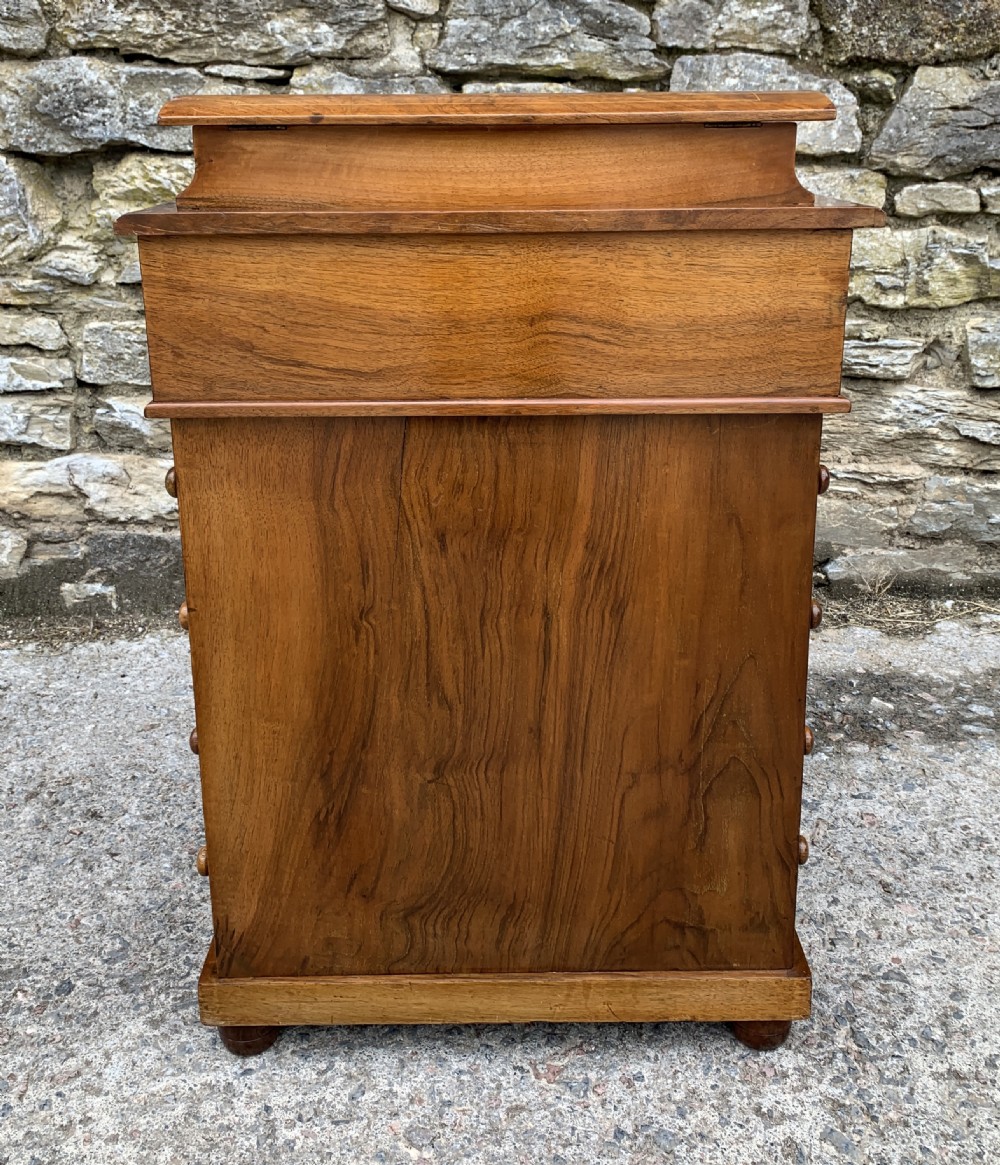Victorian Burr Walnut Davenport View XV