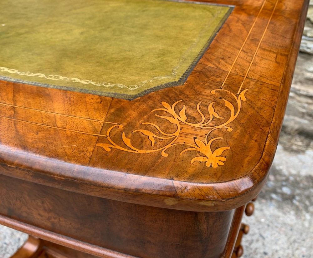 Victorian Burr Walnut Davenport View XVII