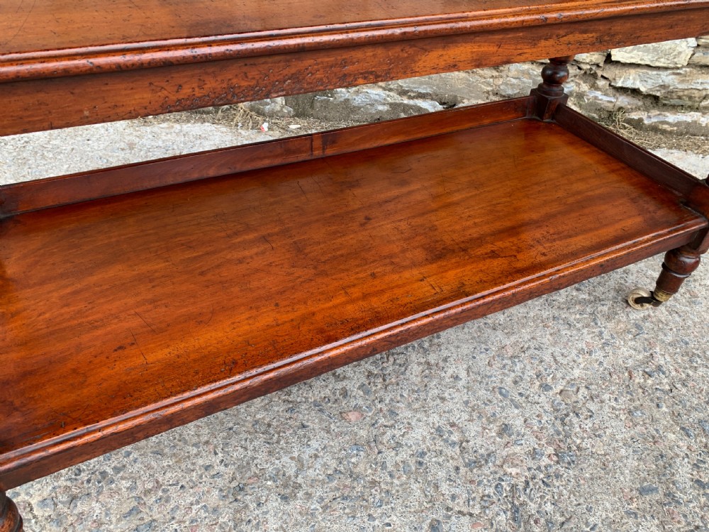 Victorian Mahogany Three Tier Buffet Dumb Waiter View VII