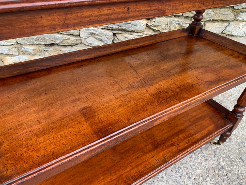 Victorian Mahogany Three Tier Buffet Dumb Waiter View XIII