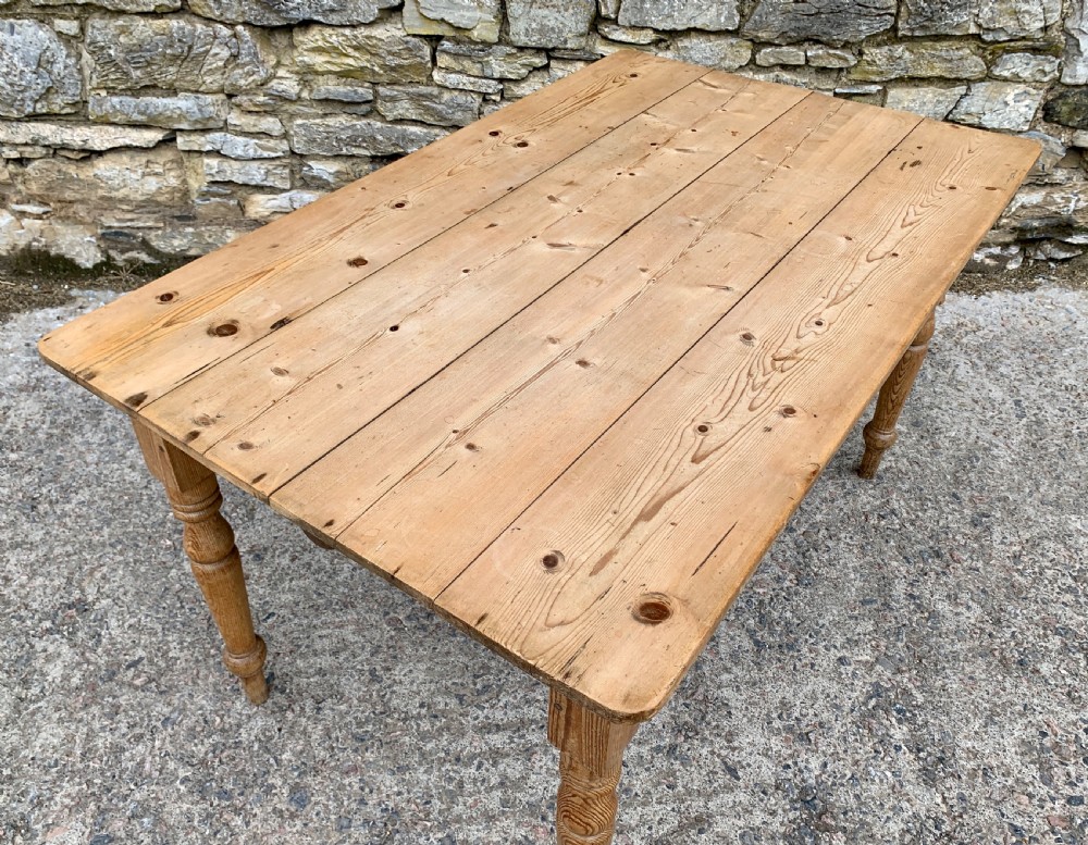 Victorian Pine Farmhouse Table View X