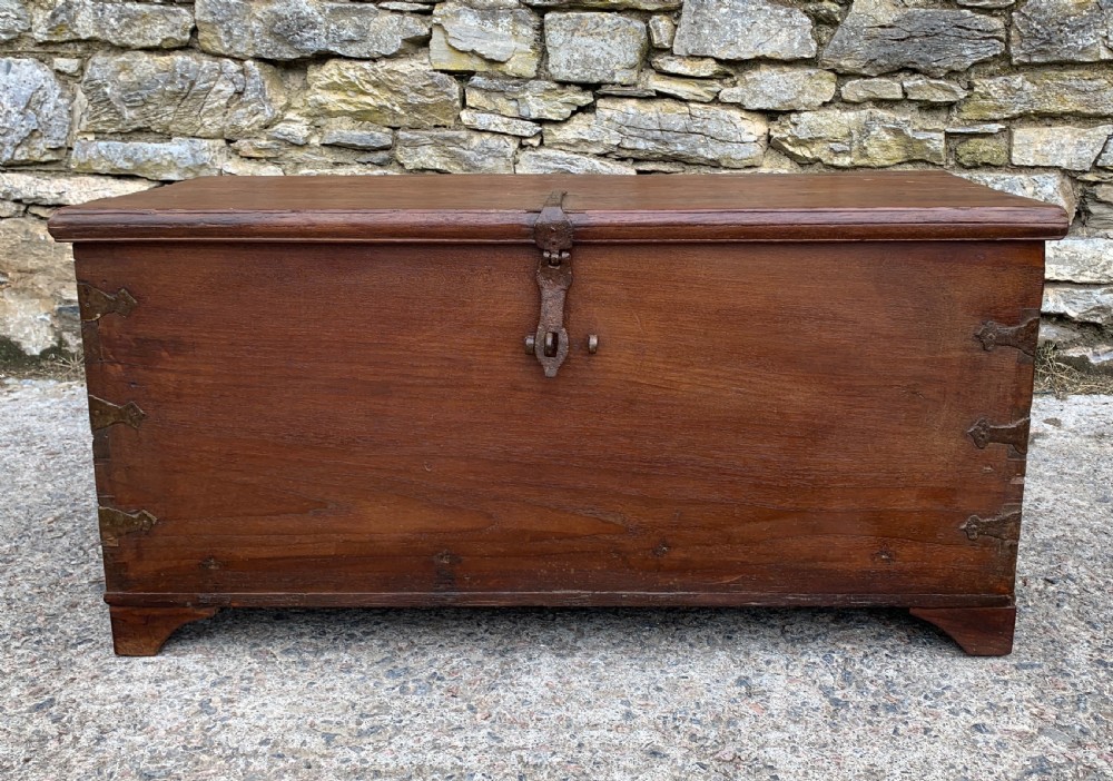 Large Antique Anglo Indian Trunk View II
