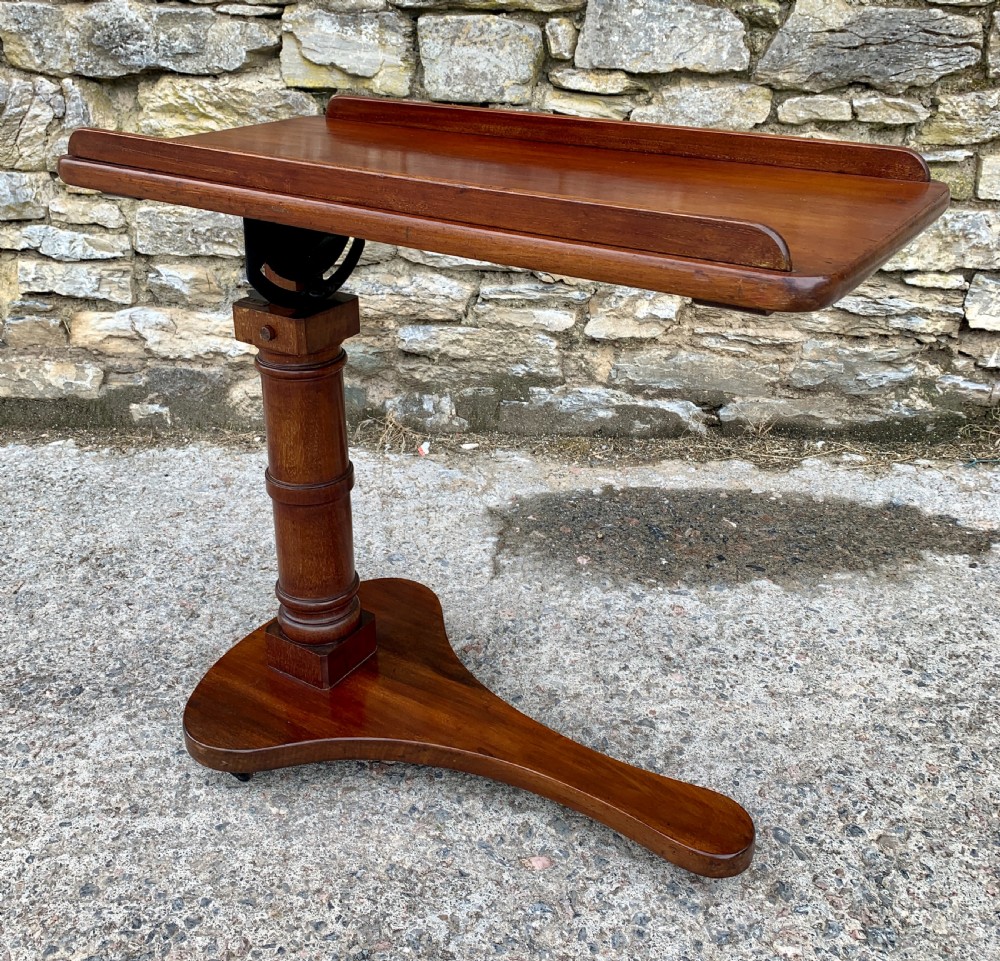 Victorian Mahogany Adjustable Reading Table View X