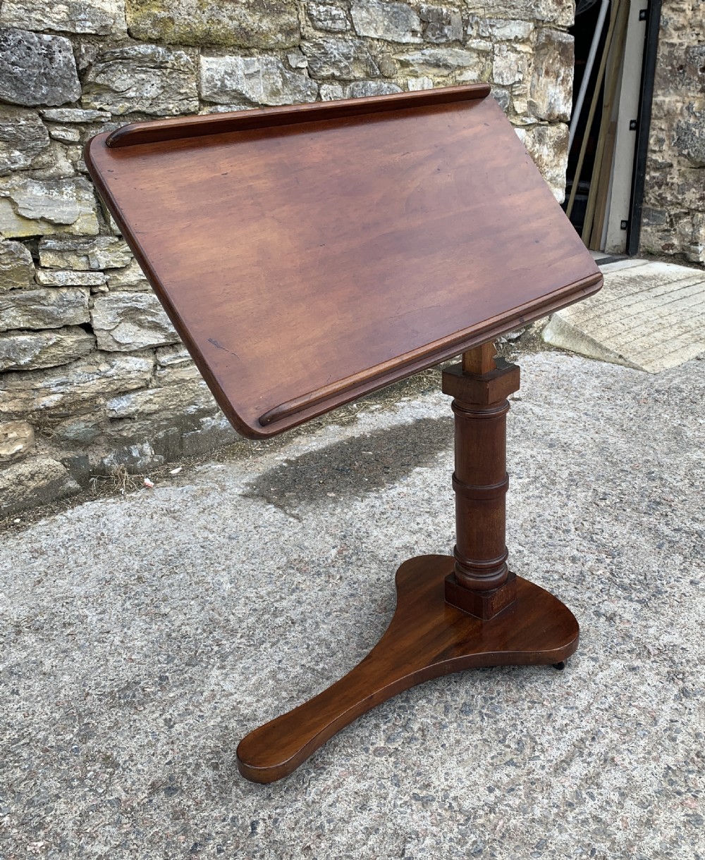 Victorian Mahogany Adjustable Reading Table View XI