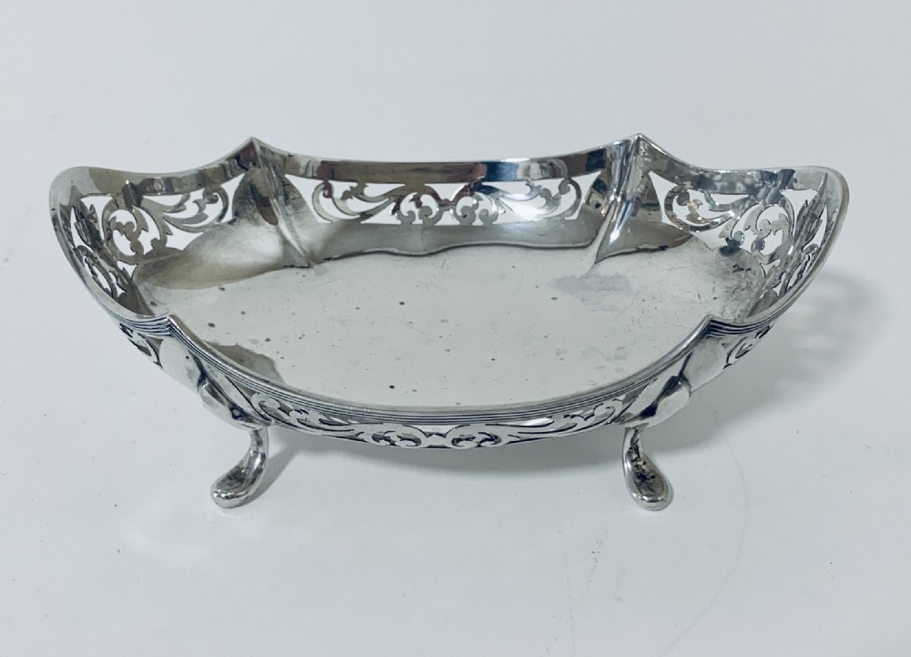 Antique Solid Sterling Silver Bon Bon Dish