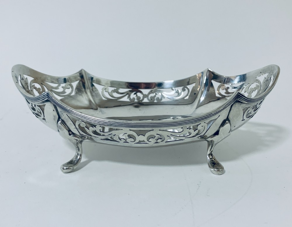 Antique Solid Sterling Silver Bon Bon Dish View II
