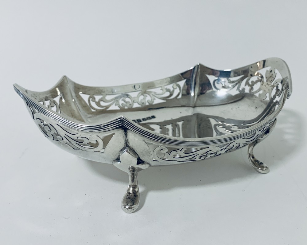 Antique Solid Sterling Silver Bon Bon Dish View VI