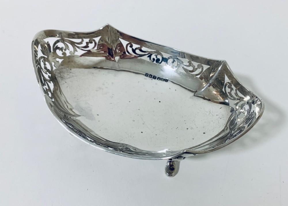 Antique Solid Sterling Silver Bon Bon Dish View VIII