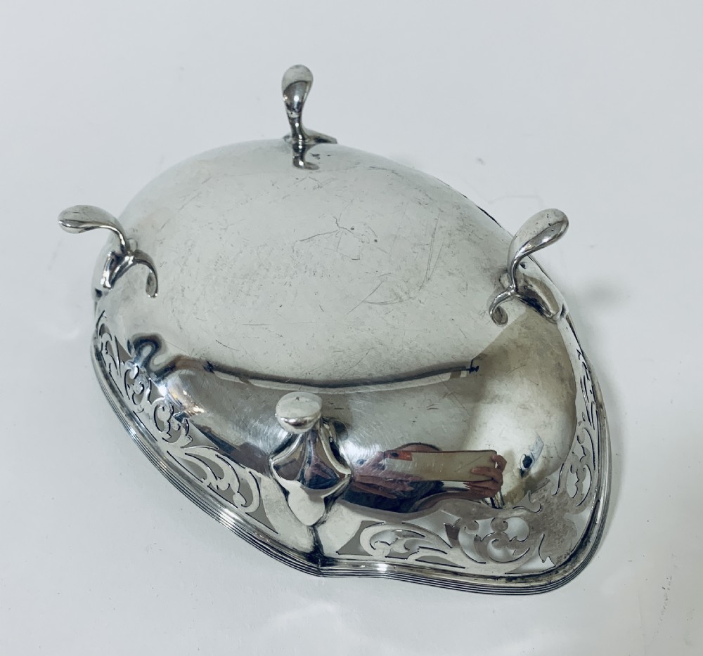 Antique Solid Sterling Silver Bon Bon Dish View IX