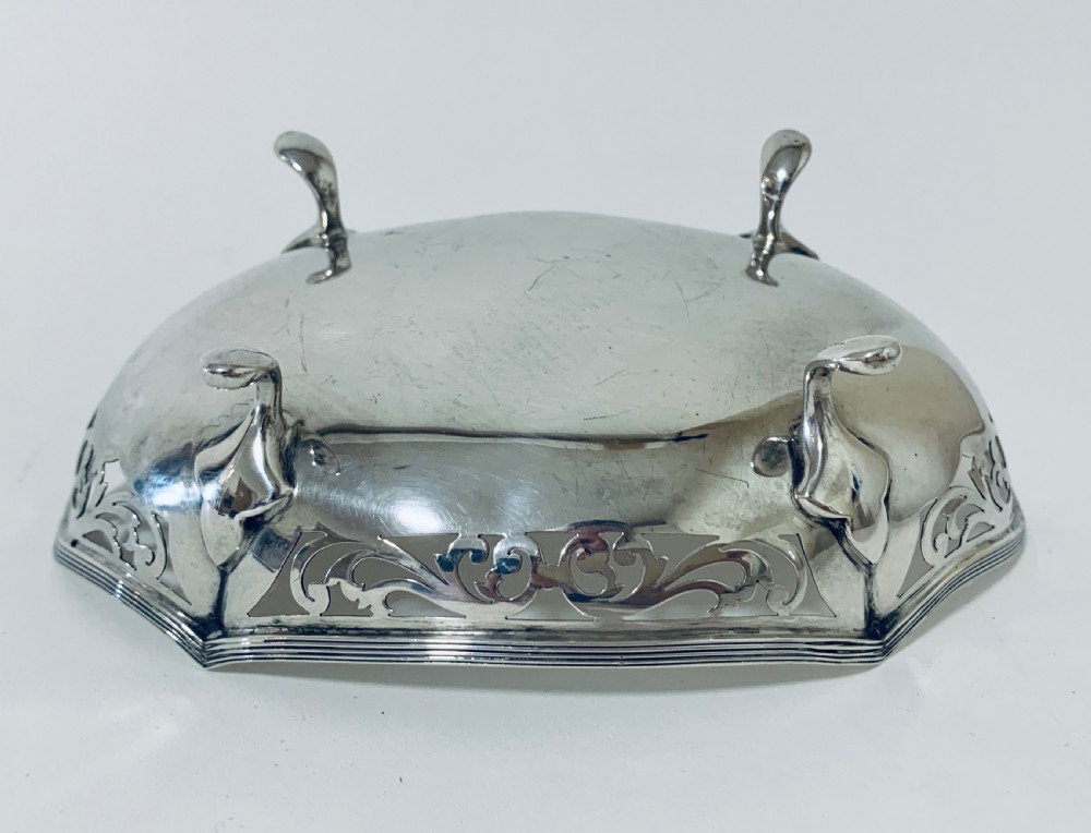 Antique Solid Sterling Silver Bon Bon Dish View XII