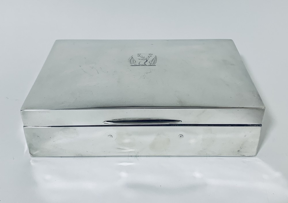 Antique Sterling Silver Cigarette Cigar Box