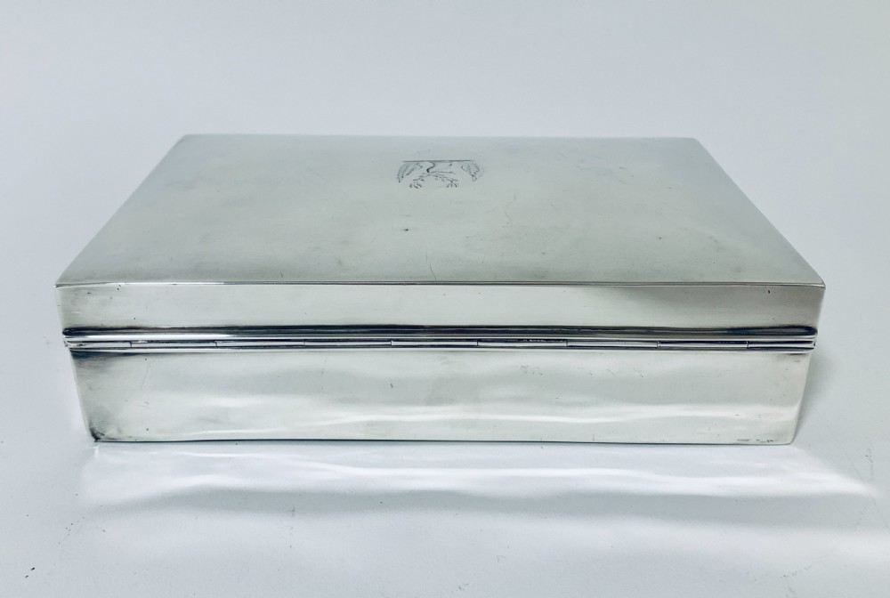 Antique Sterling Silver Cigarette Cigar Box View III