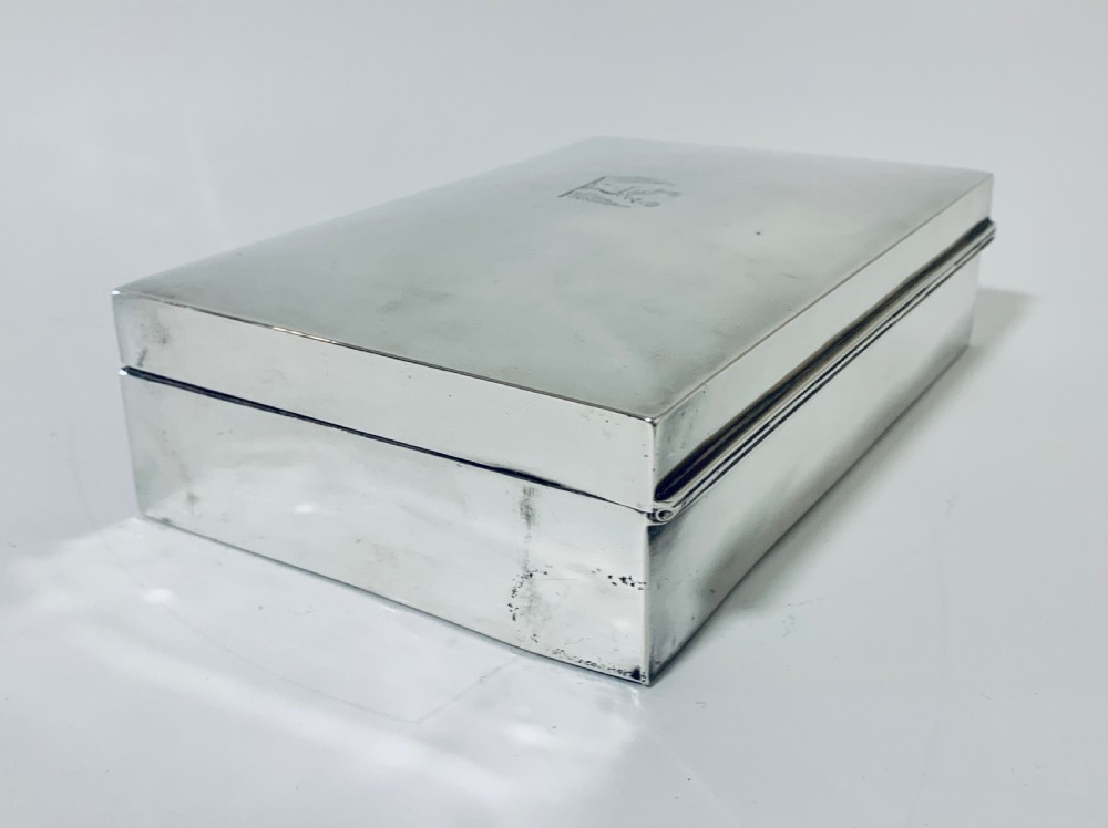 Antique Sterling Silver Cigarette Cigar Box View IV
