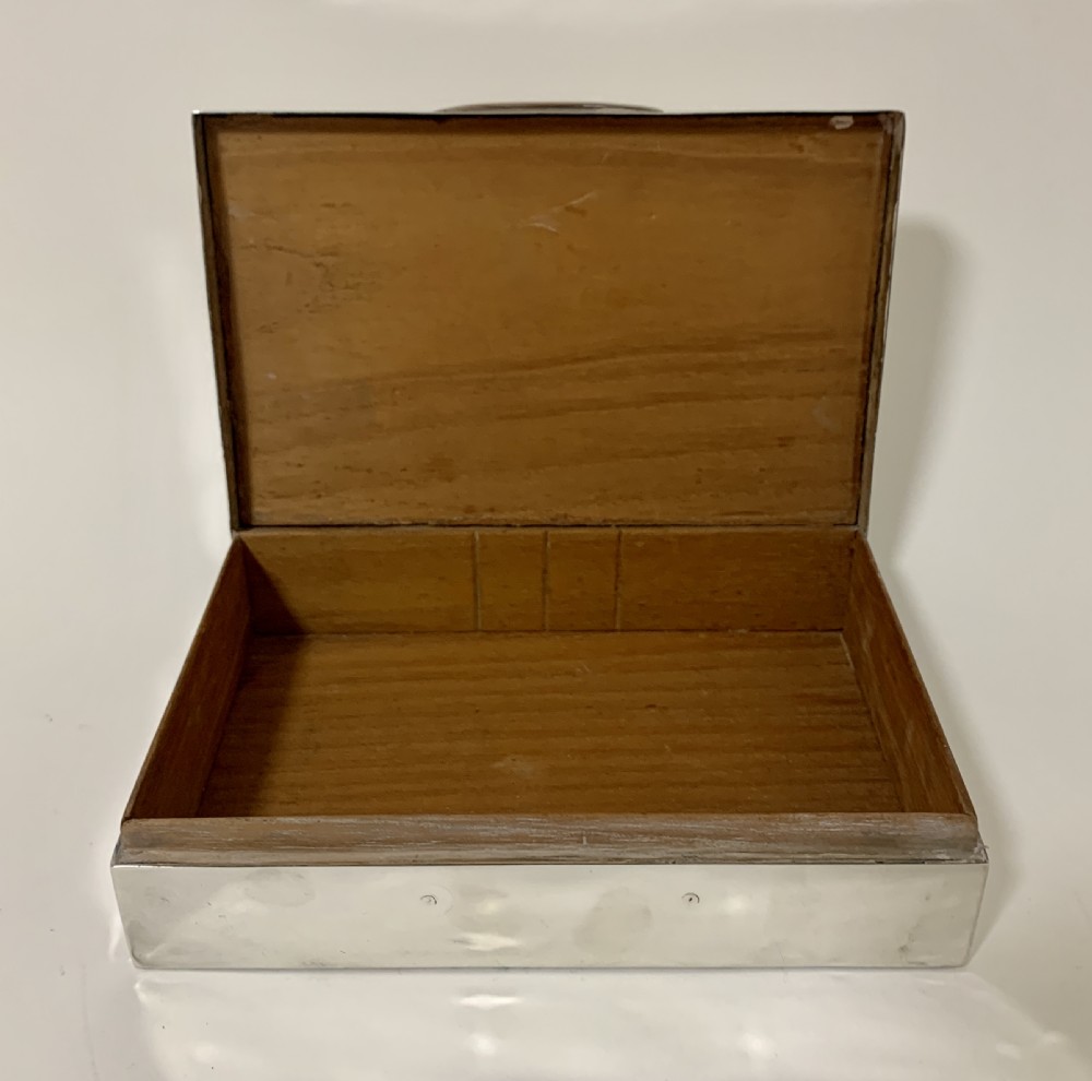 Antique Sterling Silver Cigarette Cigar Box View X