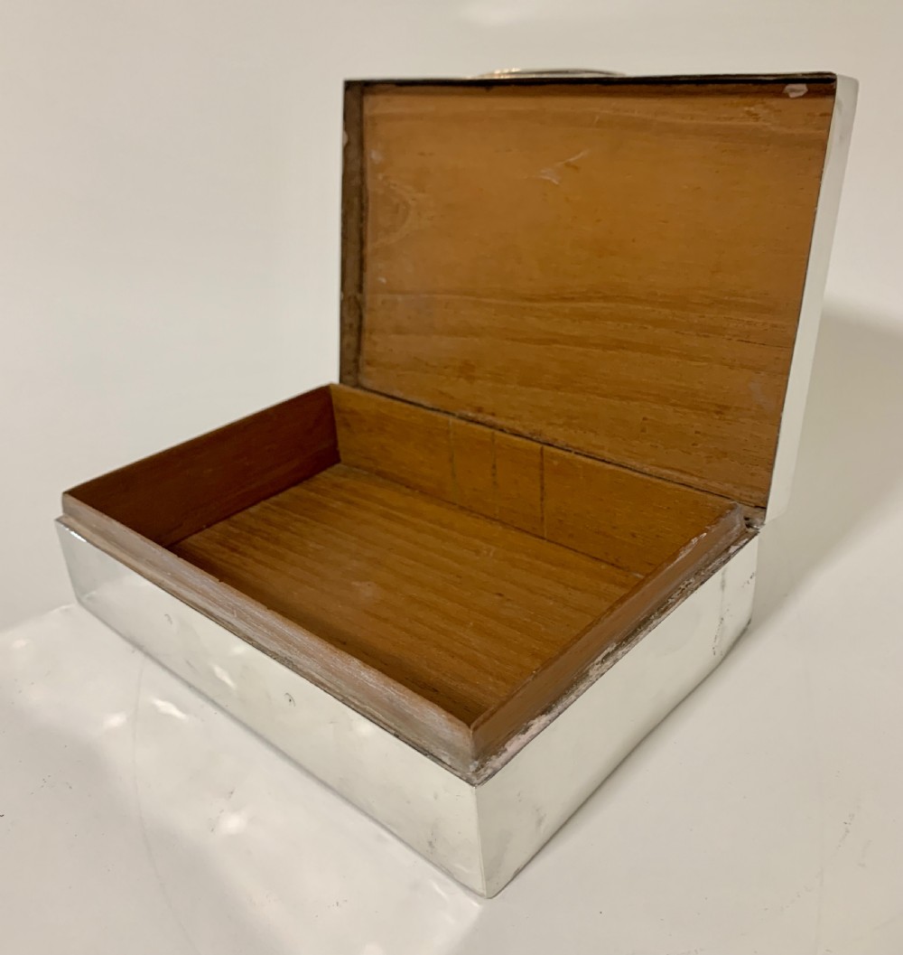 Antique Sterling Silver Cigarette Cigar Box View XI
