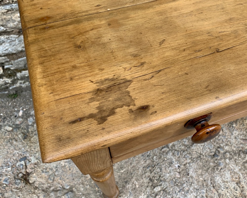 Antique Pine Side Table View XI