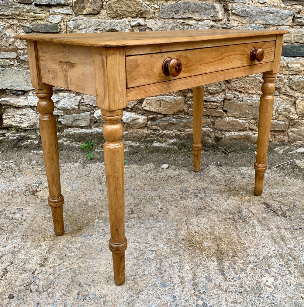 Antique Pine Side Table View XIII