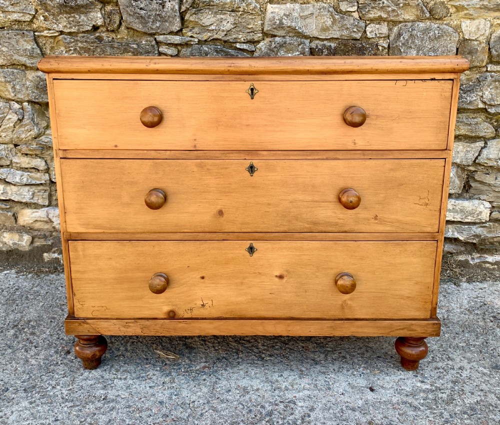 Victorian Stripped Pine Chest of Drawers View II