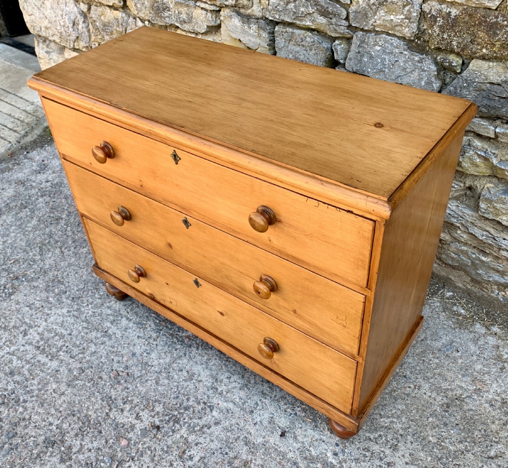 Victorian Stripped Pine Chest of Drawers View IV