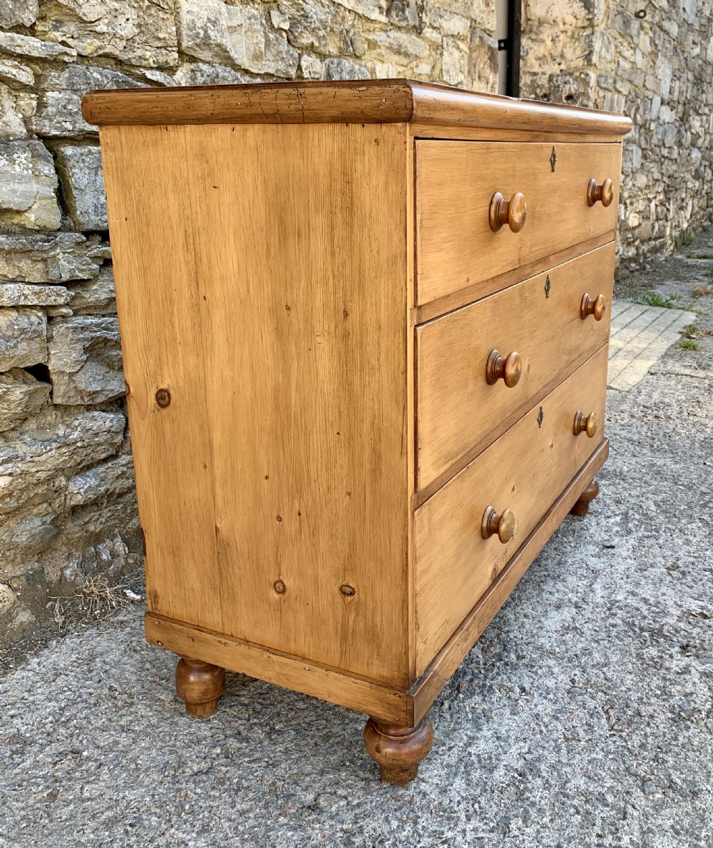 Victorian Stripped Pine Chest of Drawers View VI