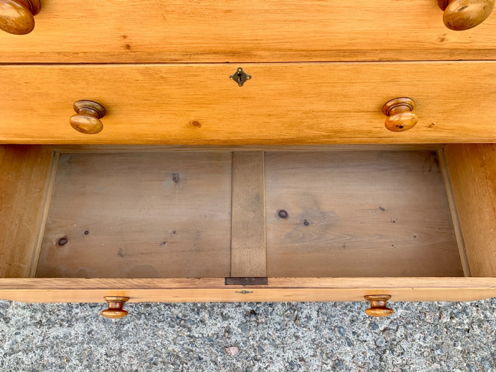 Victorian Stripped Pine Chest of Drawers View XII