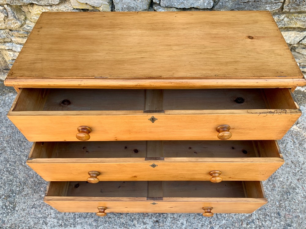 Victorian Stripped Pine Chest of Drawers View XIII