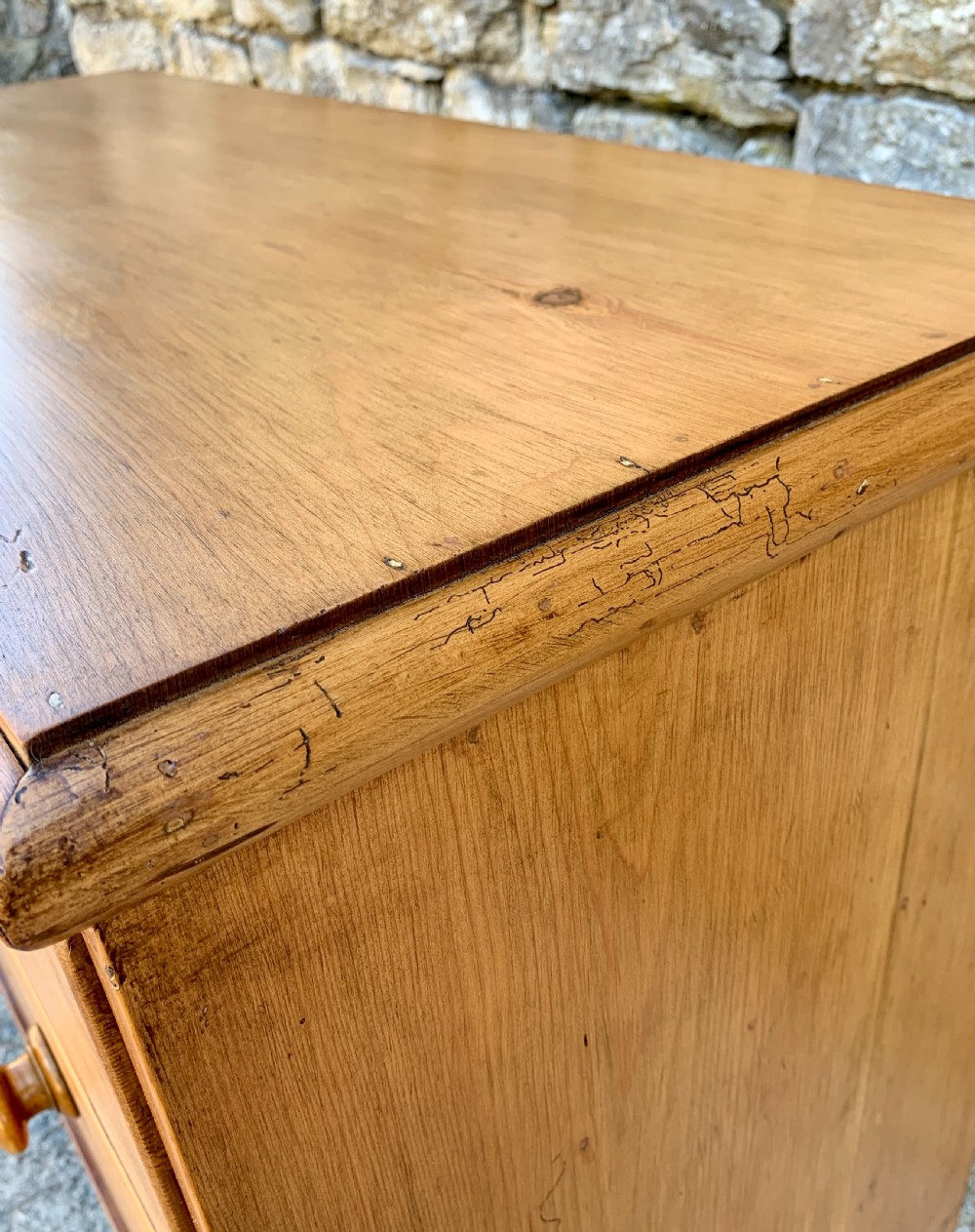 Victorian Stripped Pine Chest of Drawers View XV