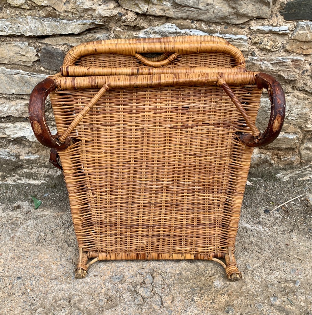 Antique Folding Cane Canoe Chair View XX