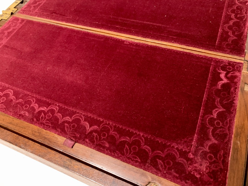 Antique Mahogany Campaign Writing Slope View VI